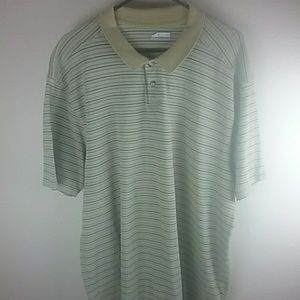 Columbia  Green Stripe   Polo Short Sleeve Shirt